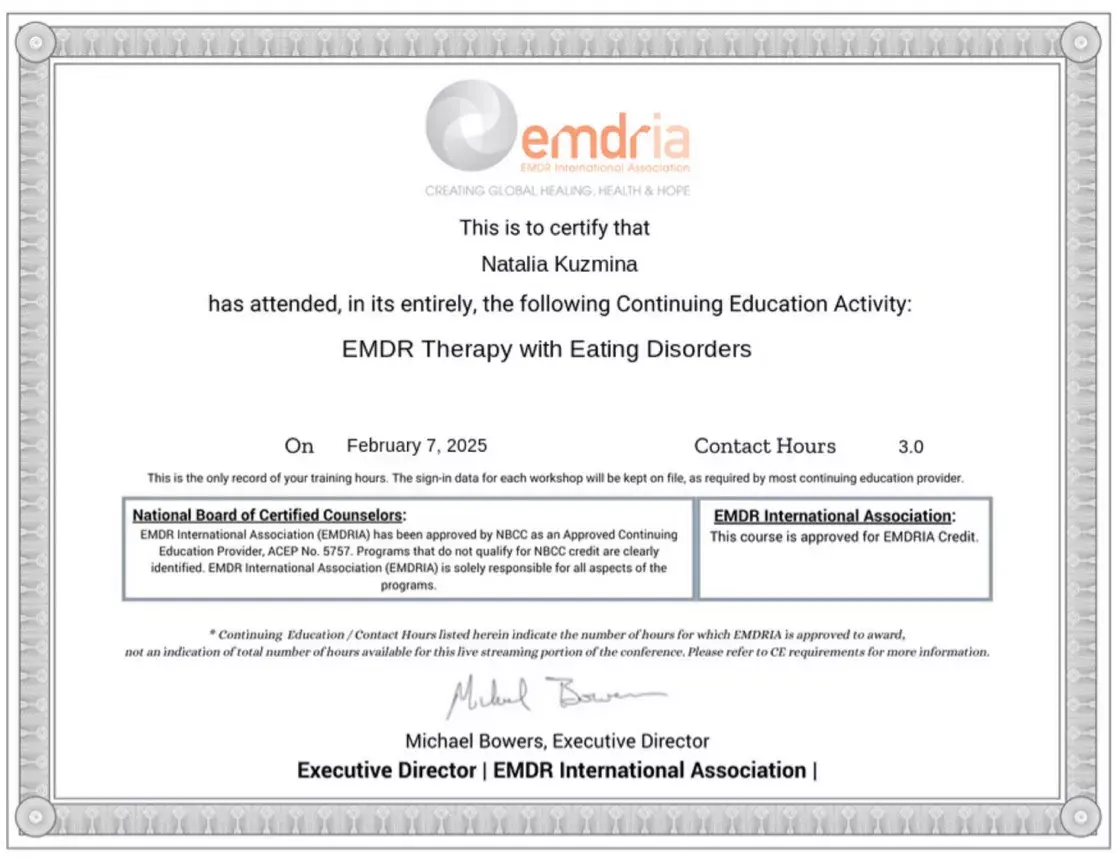 EMDR Therapy with Eating Disorders