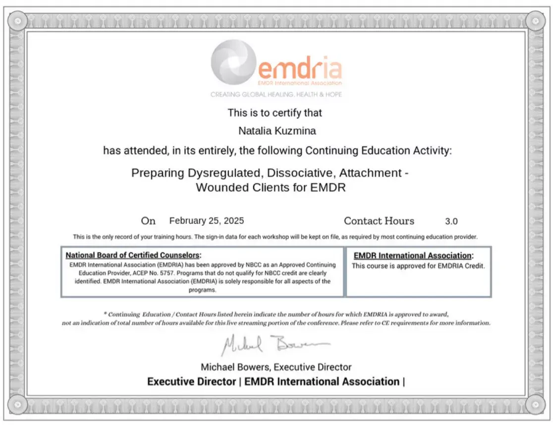 Preparing Dysregulated and Dissociative Clients